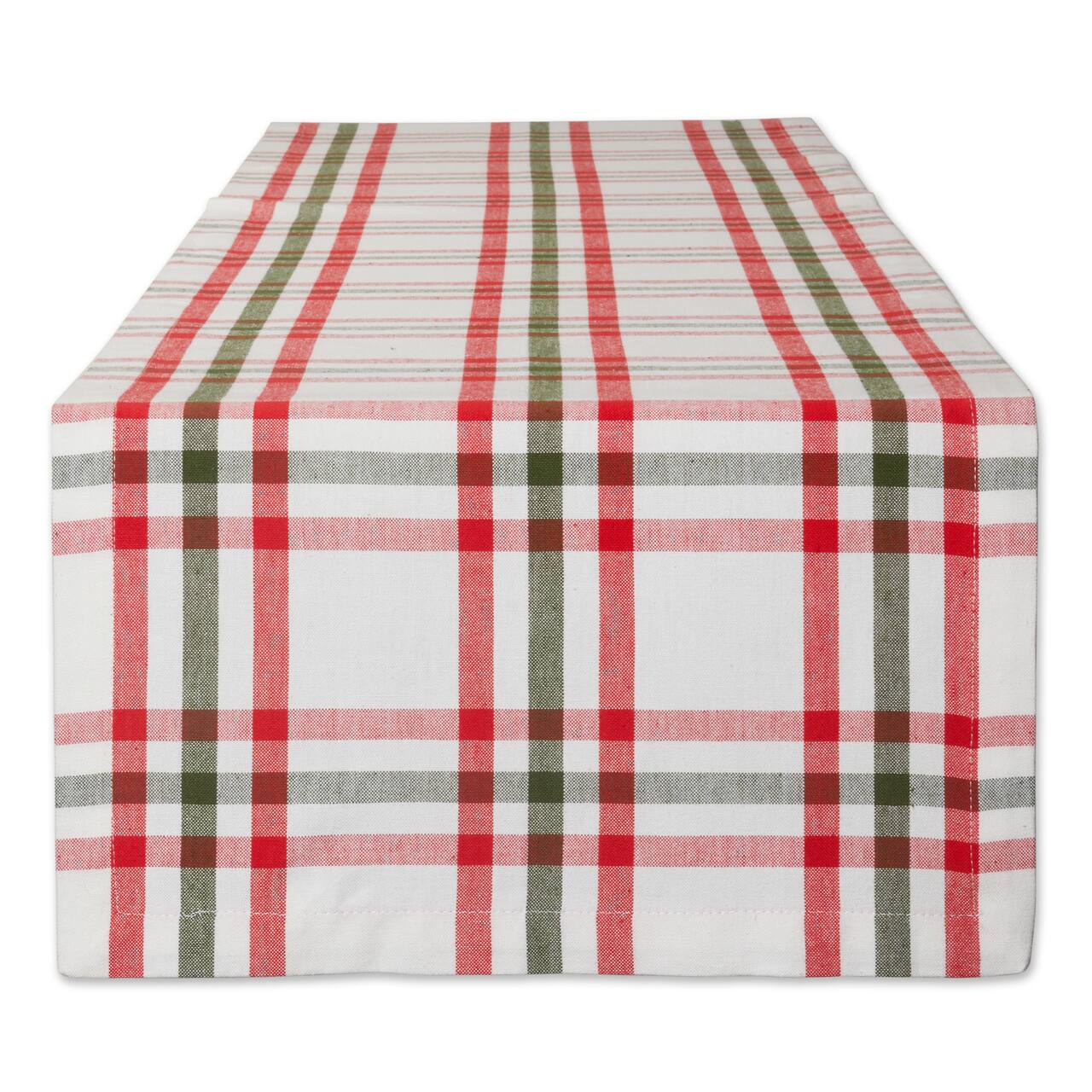 DII® 72" Jolly Tree Collection Nutcracker Plaid Table Runner